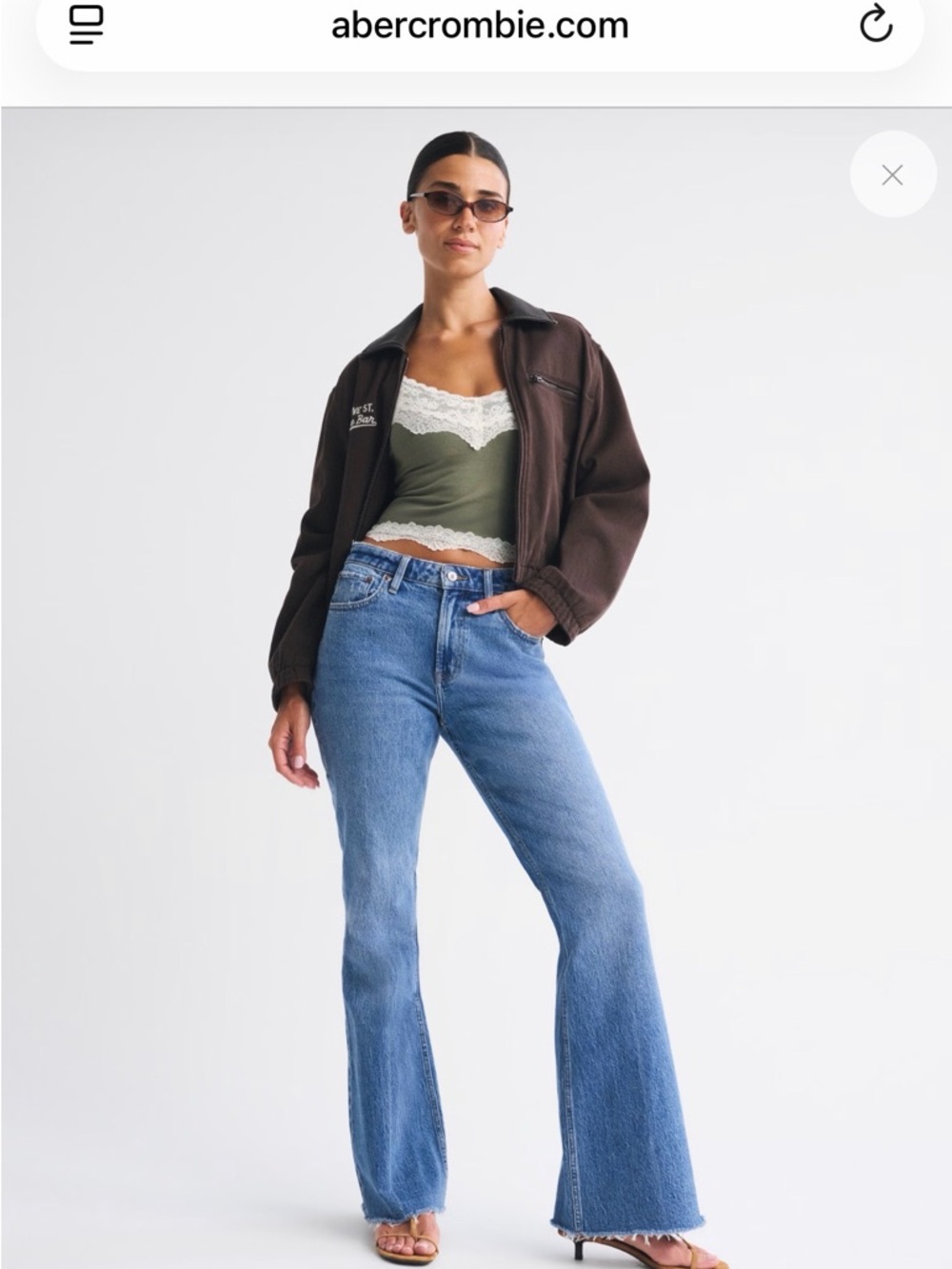 Abercrombie Curve Love High Rise Vintage Flare Jeans 25 X Short
